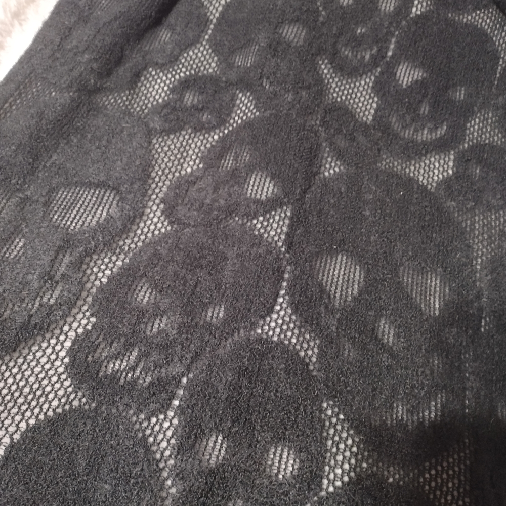 Black Skull Pattern Scarf/ 79 Inches Length!/Olive And Pique/NWOT/ See Info